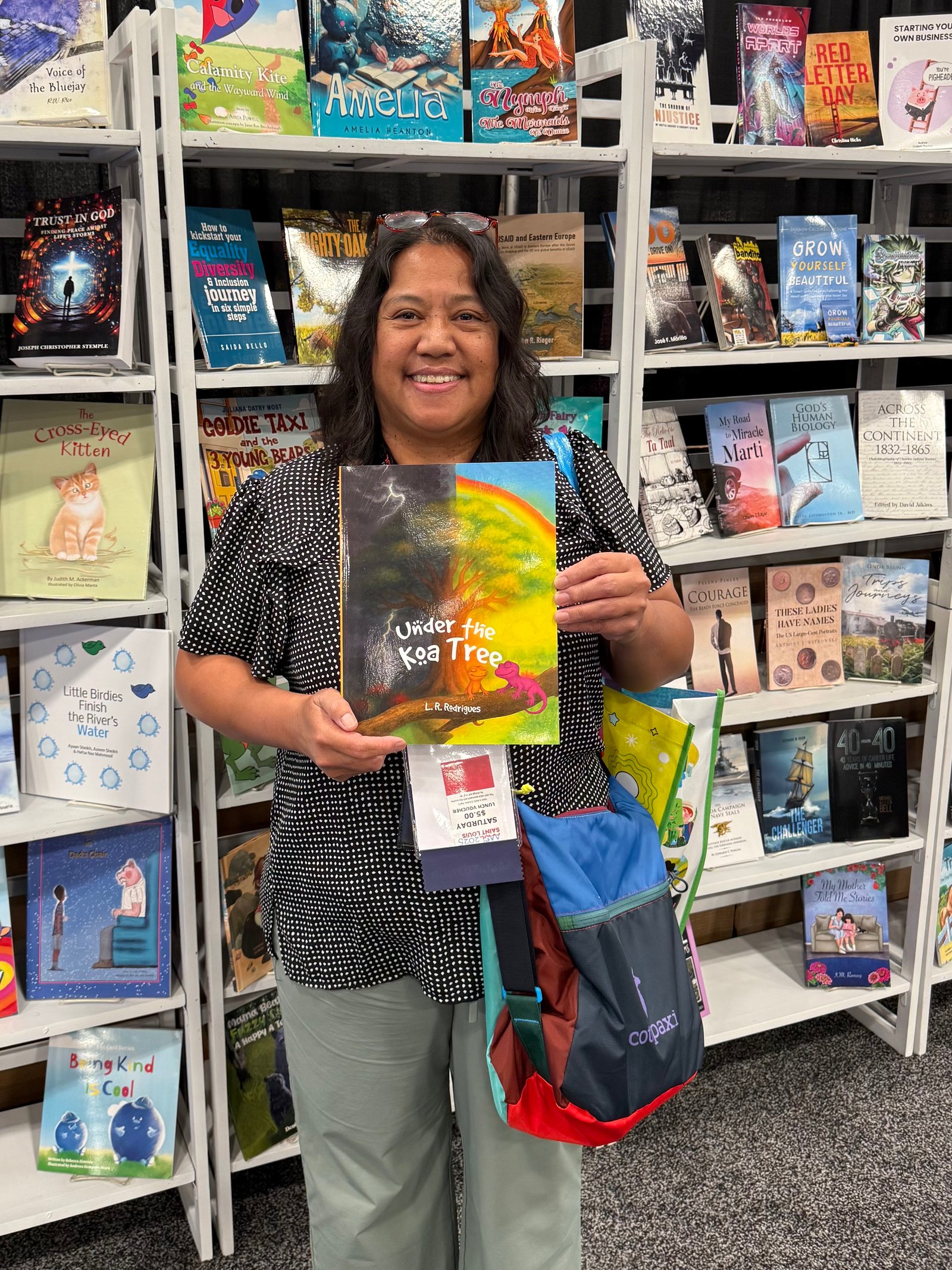 Author at Book Fair - Under the Koa Tree Display